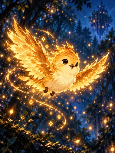 Chispa, un pequeño pájaro de brasa y luz